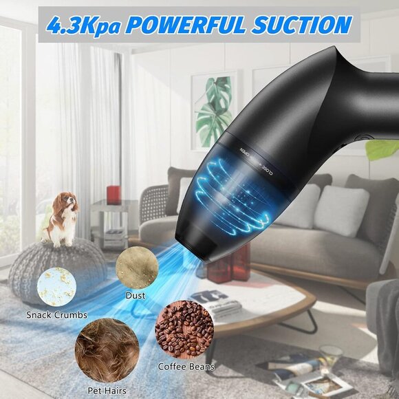 4.3Kpa Keyboard Vacuum Cleaner Mini:Handheld Computer Vacuum Cordless for Car La - Picture 2 of 9